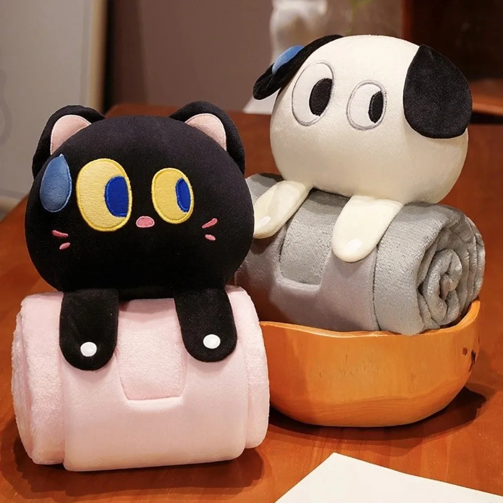 

Cute Sleep Cloak Cartoon Doll Nap Blanket PP Cotton Puppy Cat Rabbit Shawl Blanket Soft Cozy Air Conditioning Blanket Office Nap