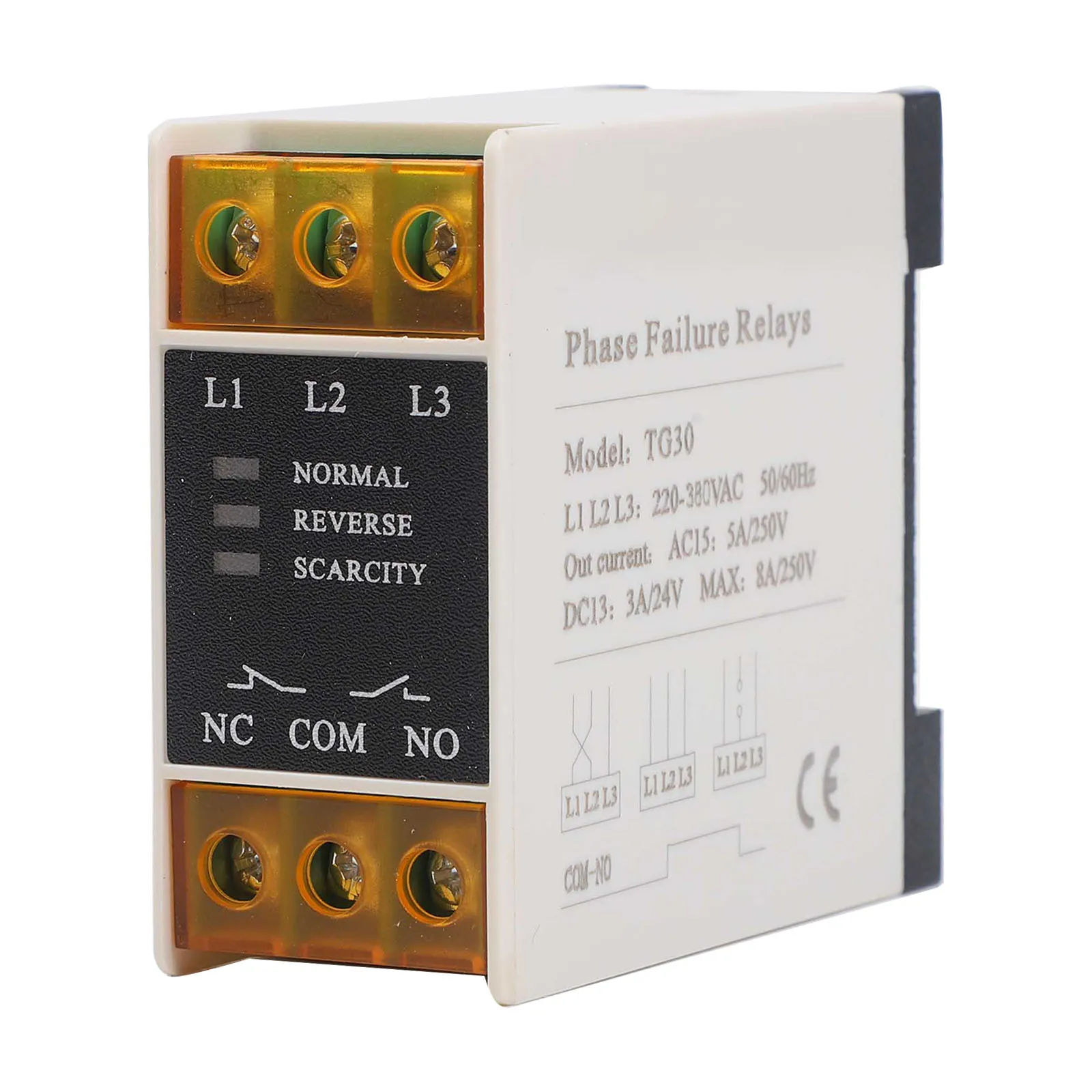 TG3030S Phase Sequences Protection Relay 5A Output Current Dynamic/Static Phase Loss Protection Wide Voltage Range