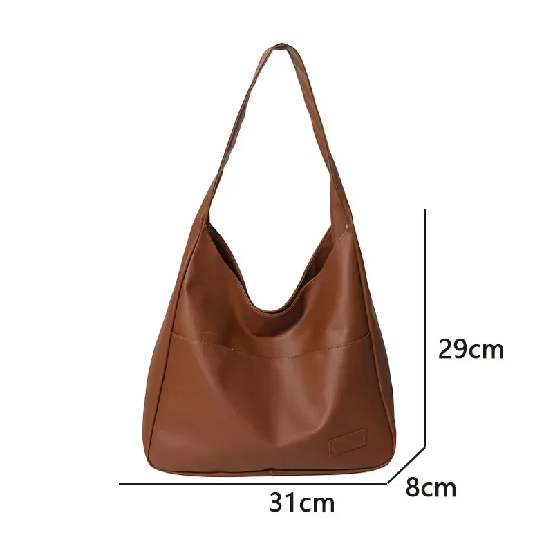 Large Capacity Tote Bags Women's New Trendy Shoulder Bag Simple and Versatile Commuter Bag Fashion Trendy Student Classroom Bag