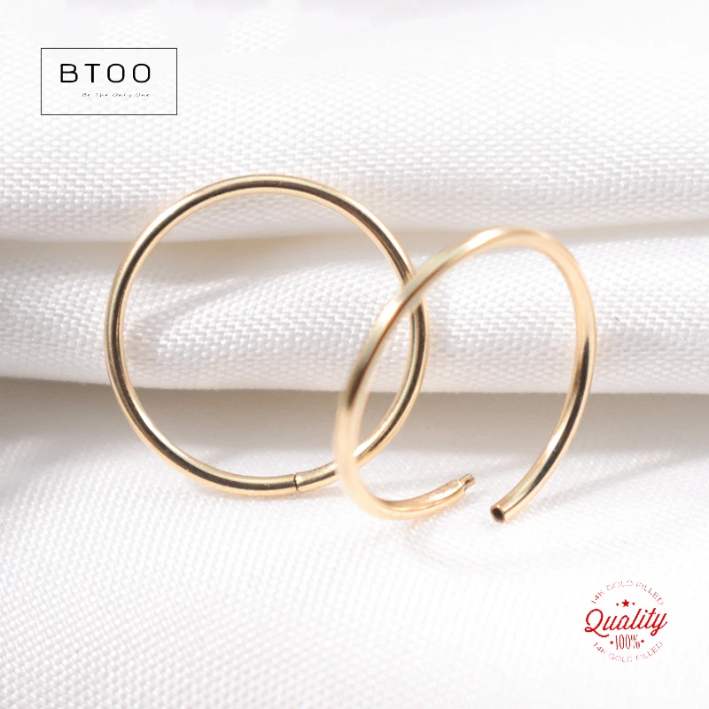 

14K Gold Filled Hoop Earrings 10MM/12MM/15MM Gold Jewelry Gold Hoop Earrings Brincos Pendientes Oorbellen Boho Women Earrings