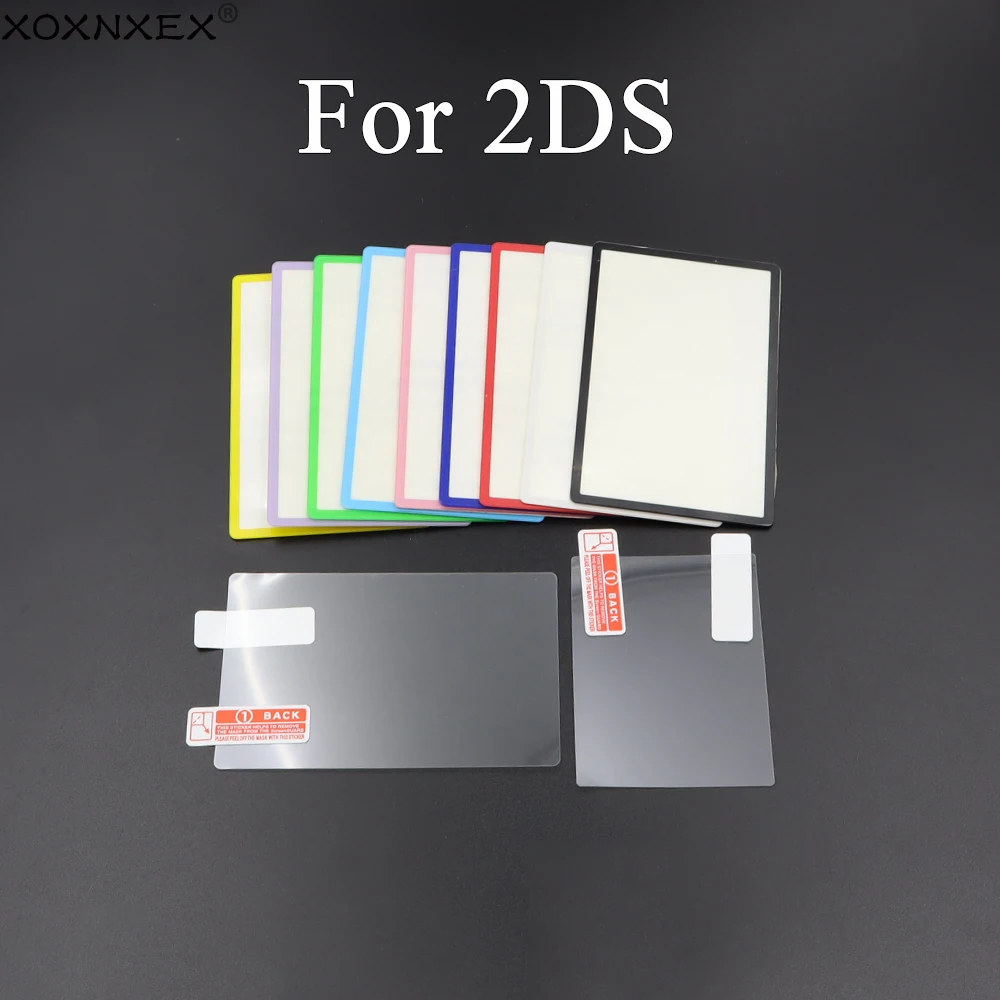 1Set Obere Obere LCD Bildschirm Objektiv Kunststoff Abdeckung & Display Schutz Film Für 2DS Reparatur Teil