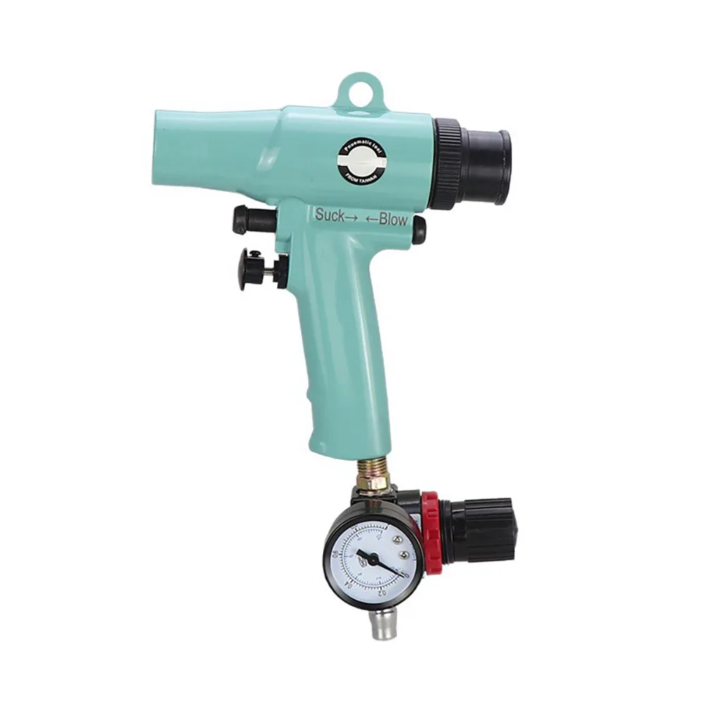 Pneumatic Art Spray Tool Adjustable Pressure Dual Suction Blow For Colorful Shell Flakes Texture Painting With Nozzles And Tube