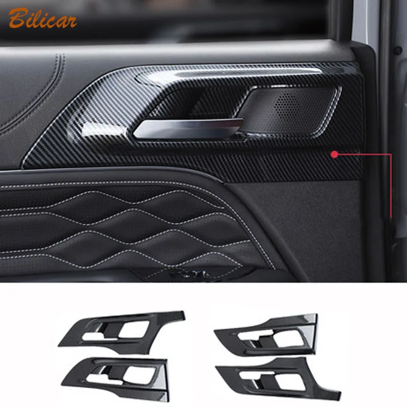 

for Great Wall WEY TANK 300 2021 2022 Accessories Interior Carbon Fiber Sticker Inner Door Handle Bowl Panel Cover