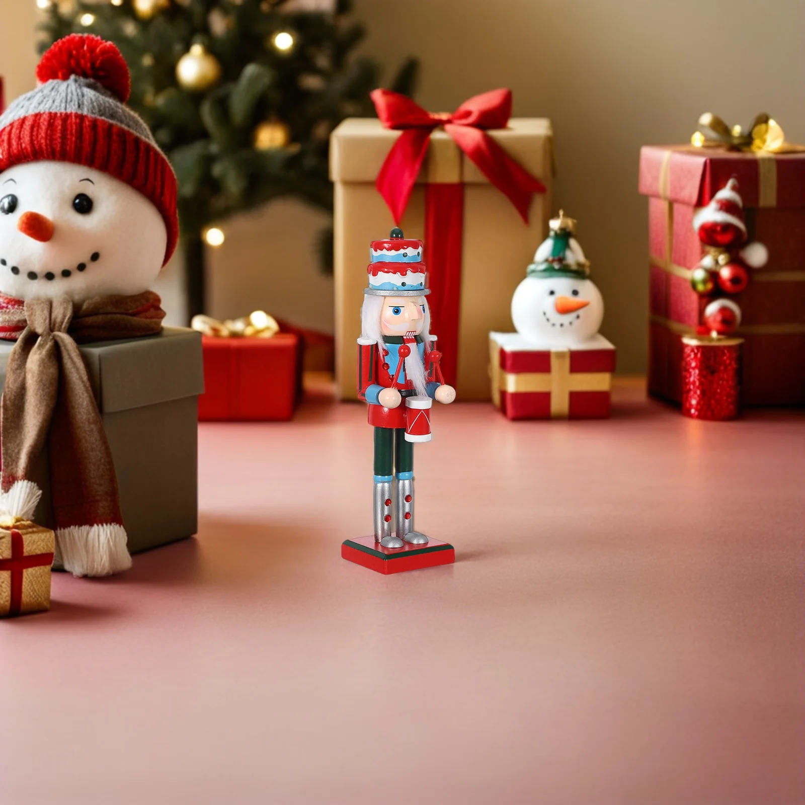 

Walnut Cracker Ornament Resin Vintage Decorative Sculpture Classic Holiday Home Accent Nutcracker Display Piece