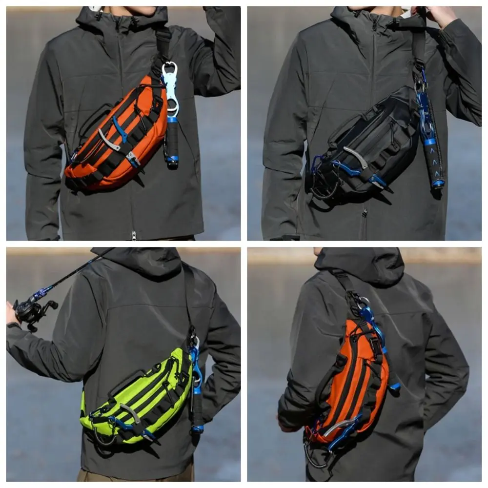 

Waterproof Fishing Tackle Bags Multi Layer Zipper Pocket Fishing Lure Bag Large Capacity Chest Pack Fishing Waist Bag