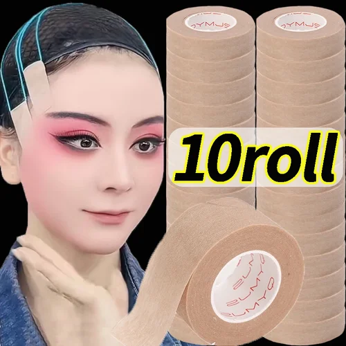 Imagen 2 del producto 1-10 rollos de cinta de fijación de tela no tejida ultrafina e Invisible herramienta de maquillaje antialérgica profesional cinta de extensión de pestañas