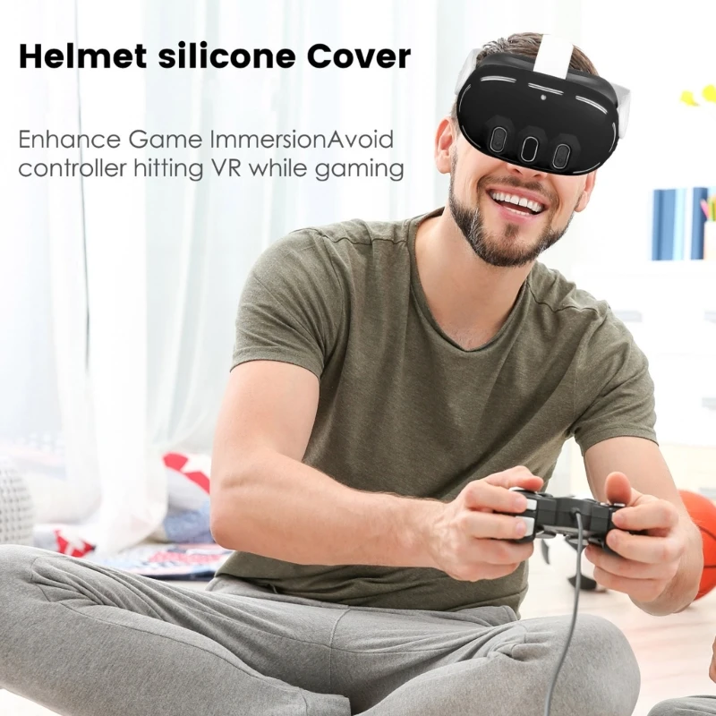 

Anti-Throw Headset Cover Silicone Sleeve Protective Cover Dustproof Case for 3 VR Headset Glasses VR Accessories Drop Shipping