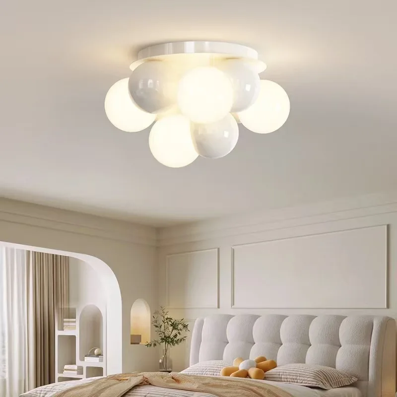 Modern Nordic Ceiling Light Bubble Ball Lighting Fixture Art Home Decoration LED Chandelier for Living Dining Room Bedside Study
