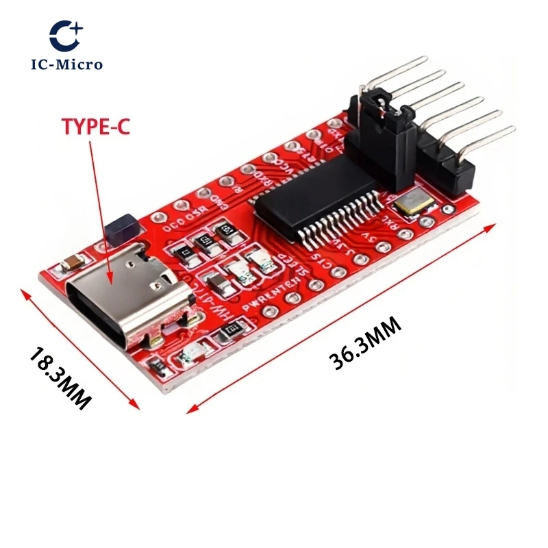 1-10 قطعة FT232RL FT232 FTDI USB 3.3 فولت 5.5 فولت إلى TTL وحدة مهايئ مسلسل لاردوينو FT232 برو منفذ صغير USB إلى TTL 232 Type-C USB