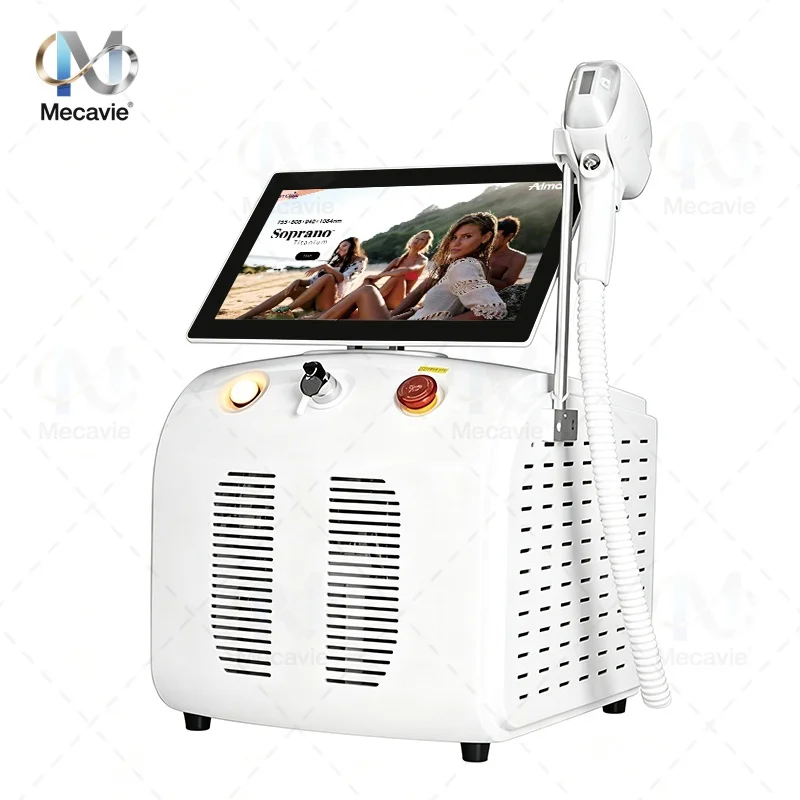 Mecavie 5 Wavelength Diode Laser Hair Removal Machine 755 808 830 940 1064nm Painless Freezing Point Laser Epilator Tattoo Remov