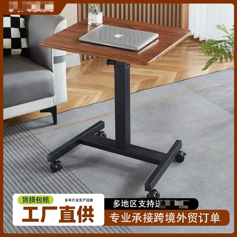 Movable lifting table Home bedroom Bedside computer table Height adjustable Standing desk Hand lifting table