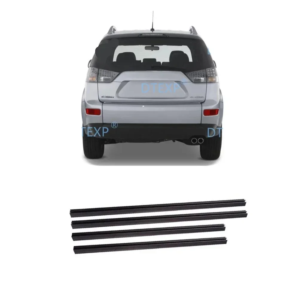 4 Pcs Inner Black Window Glass Rubber for Outlander 2007-2012 CW 5727A258 Protect Weather Strip for Peugeot 4007 Airtrek 2nd