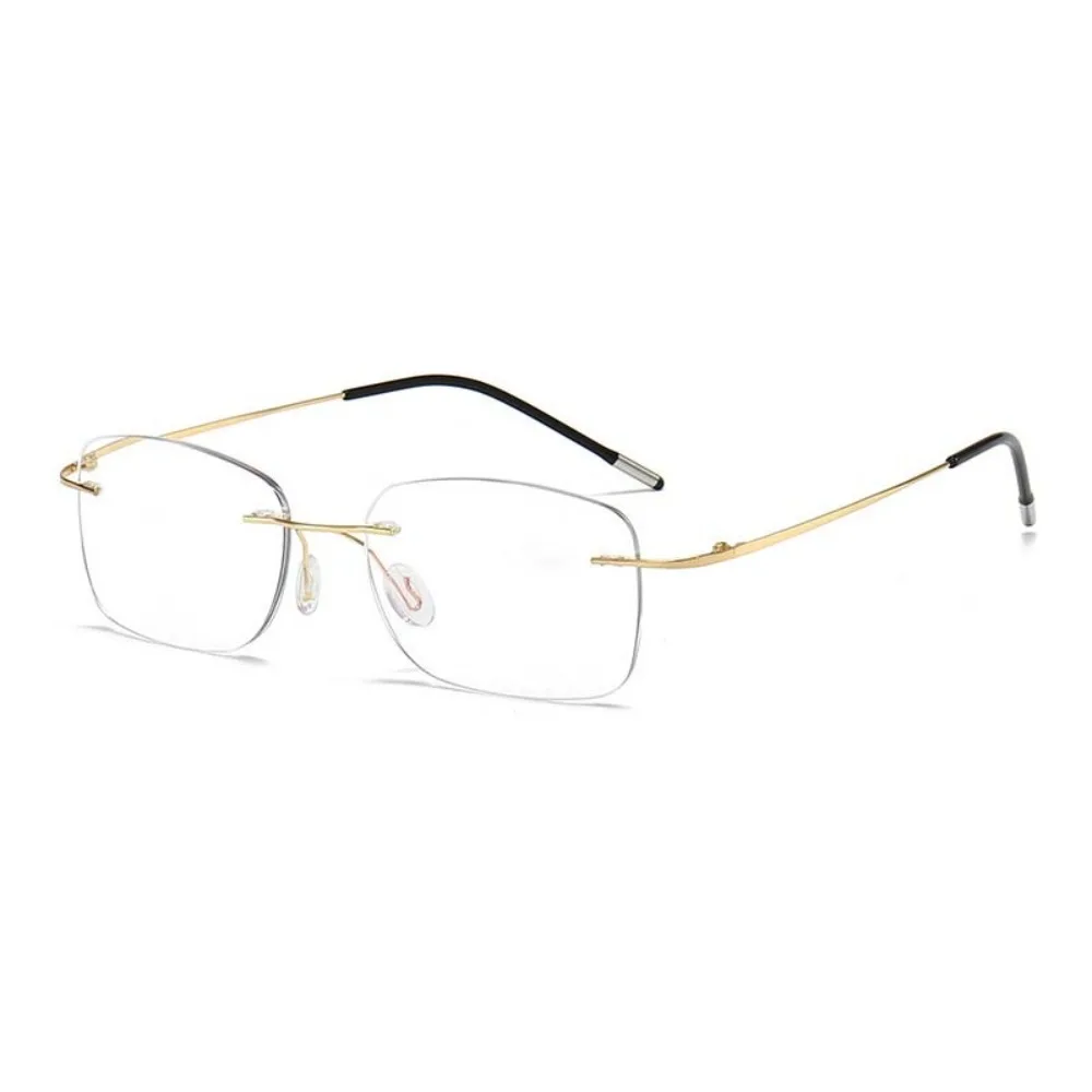

Alloy Frameless Reading Glasses PC Costume Accessory Unisex Presbyopic Glasses Waterproof Decorative Anti Blu-ray Eyewear