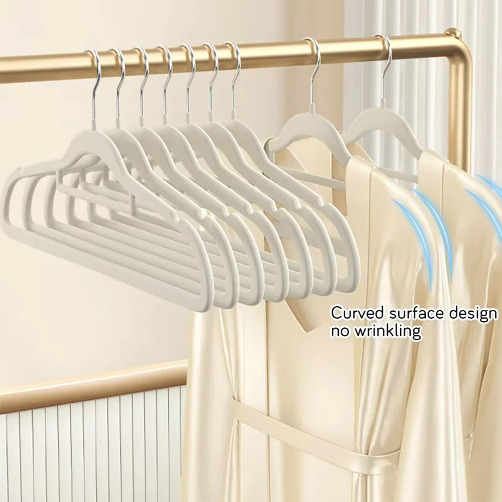 5/10/20PCS Non-slip Velvet Hangers Space Saving Multifunctional Clothes Hangers with 360° Rotatable Hook Heavy Duty for Wardrobe