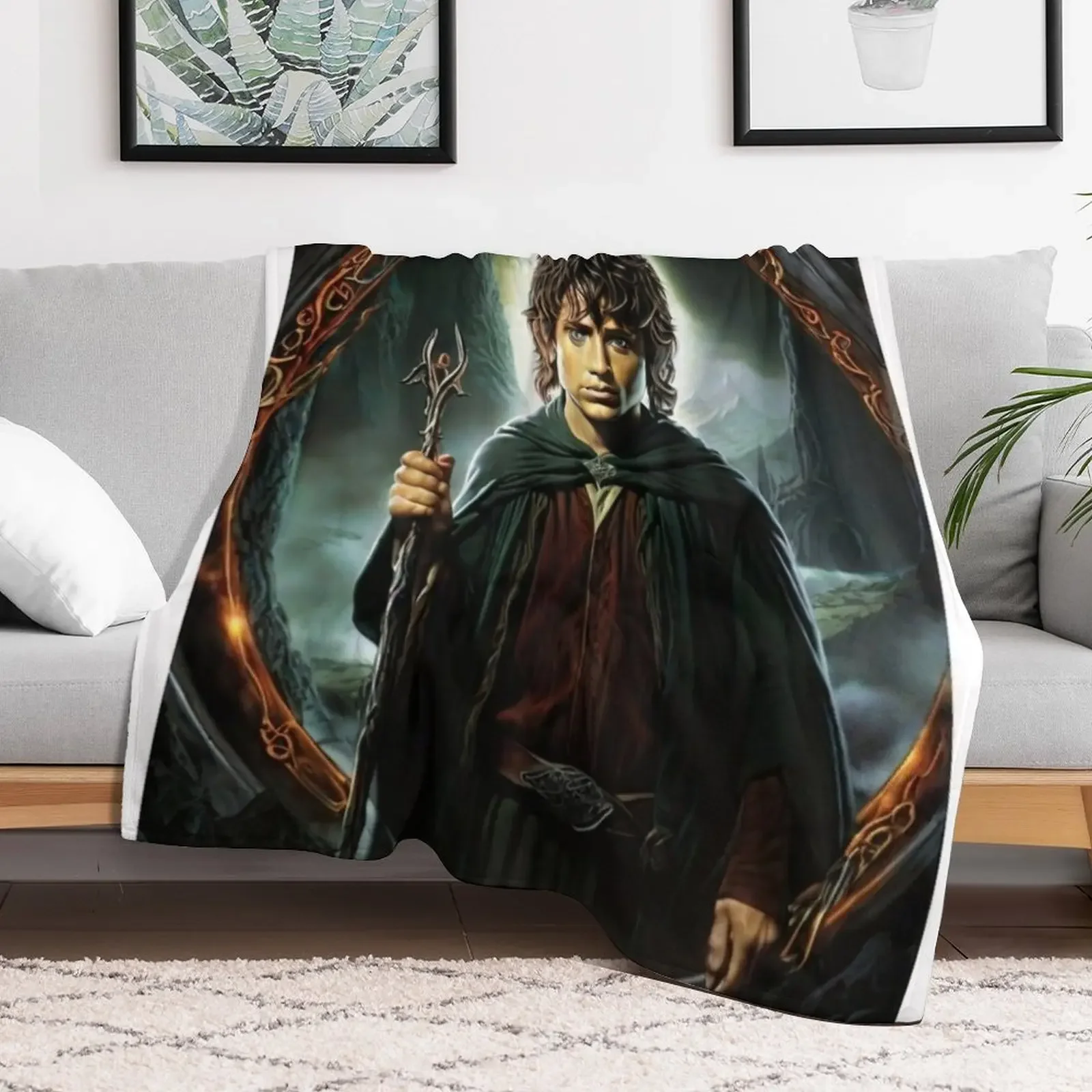 Lord of The Ring T-shirts, stickers, clothing, and other accessories Sticker Throw Blanket