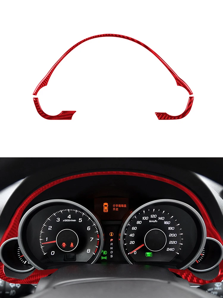 New Car Interior Decoration Carbon Fiber Red Sticker For ACURA TL 2009 2010 2011 2012 2013 2014 Accessories