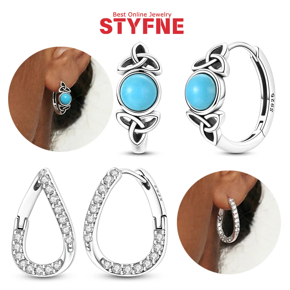 

Оригинальные серьги-кольца из стерлингового серебра 925 пробы с сердечком любви, роскошные серьги-гвоздики с кристаллами и цирконием для женщин, ювелирные изделия, подарок на вечеринку