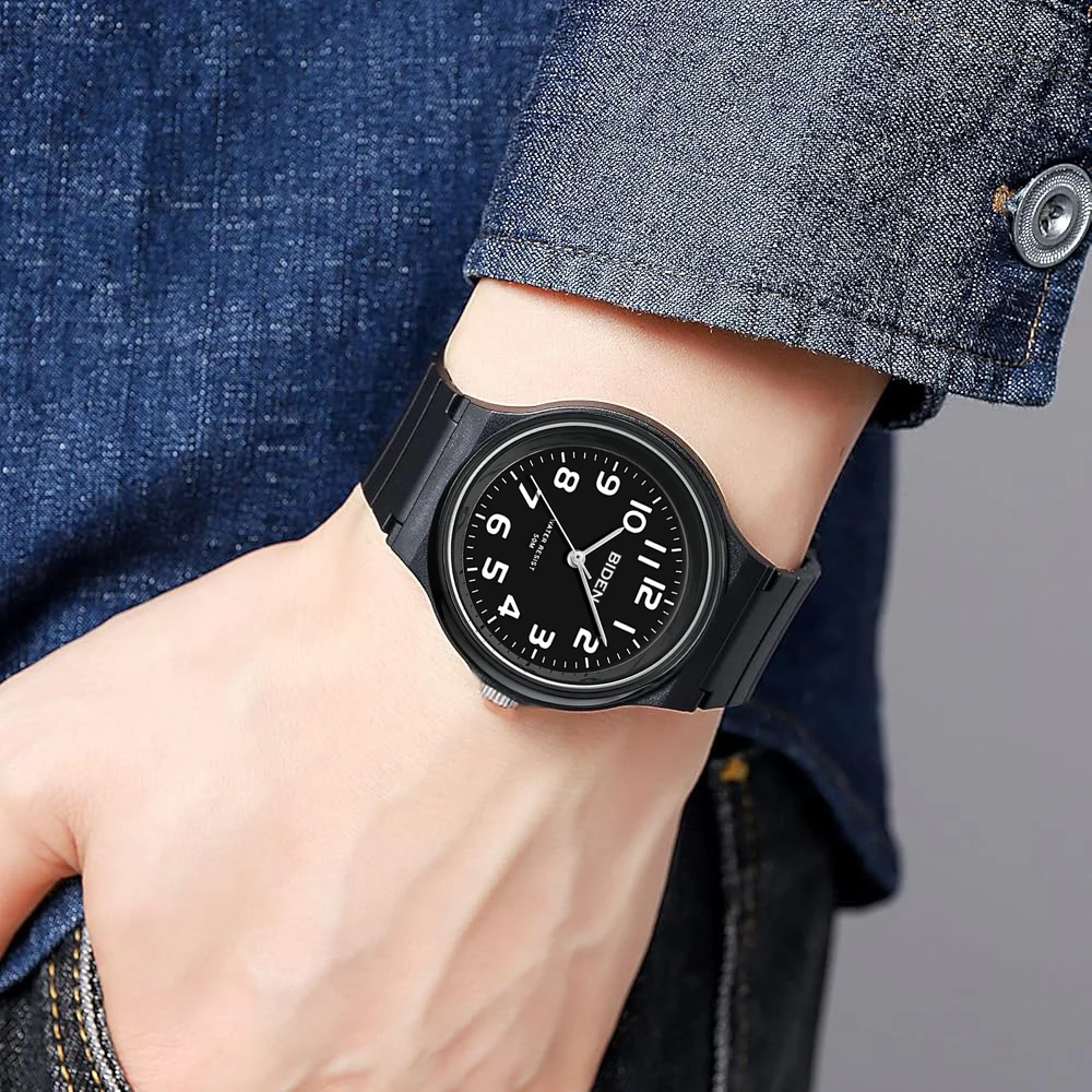 Reloj minimalista BIDEN para hombre, resistente al agua hasta 30M, informal, ligero, de cuarzo, viene con una caja de reloj como regalo