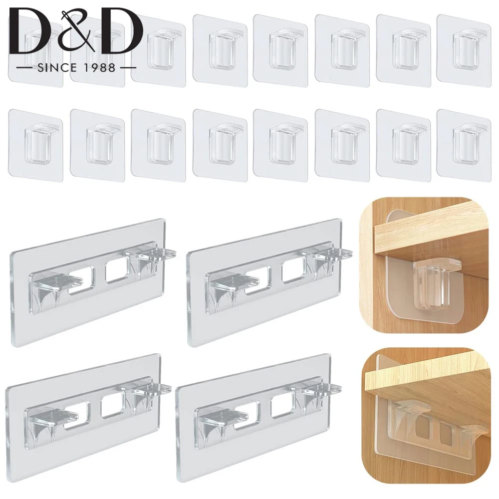 

2/5Pcs Adhesive Shelf Support Pegs Shelf Support Adhesive Pegs Closet Cabinet Shelf Punch Free Hook Strong Holder