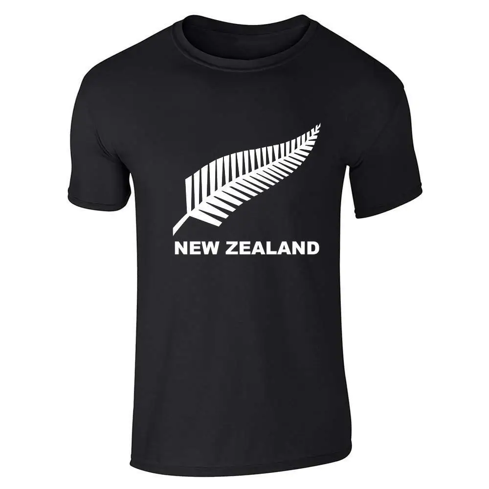 New Zealand Retro Soccer Rugby Kiwi Fern Crest Unisex TeeSummer Brand Super Anime retro pattern Y2K cotton