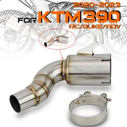 for KTM RC 250 390 2020 2021 2022 2023 ADV Exhaust De-Cat Middle Link Pipe Muffler Cut-cat Connect Tube 45mm 51mm Adapter Elbow