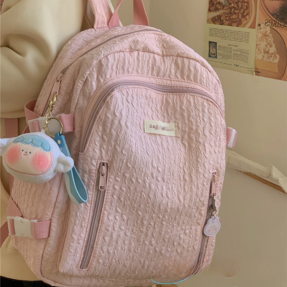 Estilo japonês mochila feminina harajuku meninas doce kawaii grande capacidade portátil multi-função sacos de escola all-match chique novo