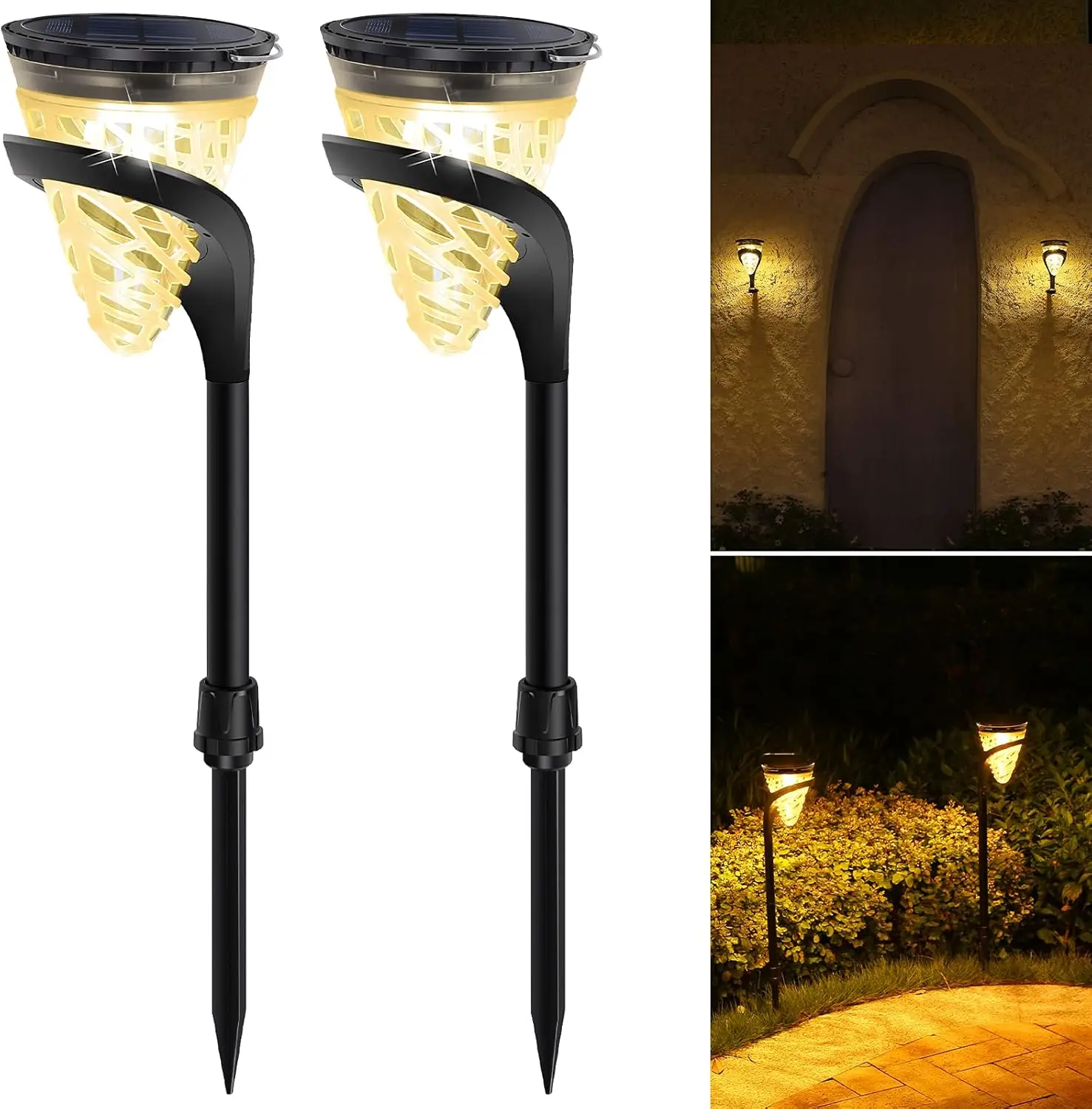 

Garden Decoration 3-in-1 Path Light Outdoor IP65 Waterproof Wall Hanging Solar for Walkway Courtyard Landscape