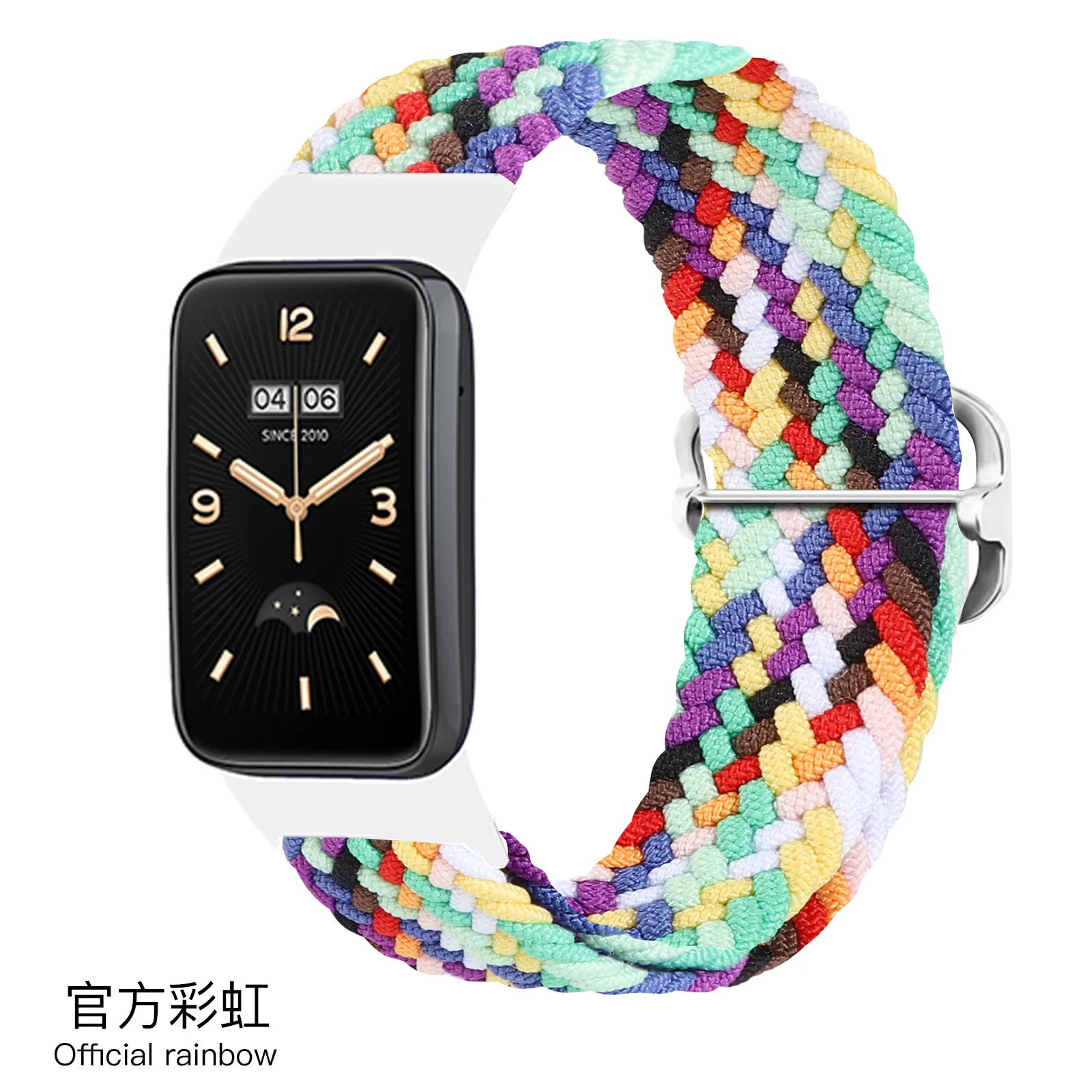 Xiaomi Miband 7pro 조정 가능한 스트레치 나일론 손목 밴드에 적합한 스냅 클로저가있는 짠 나일론 시계 스트랩