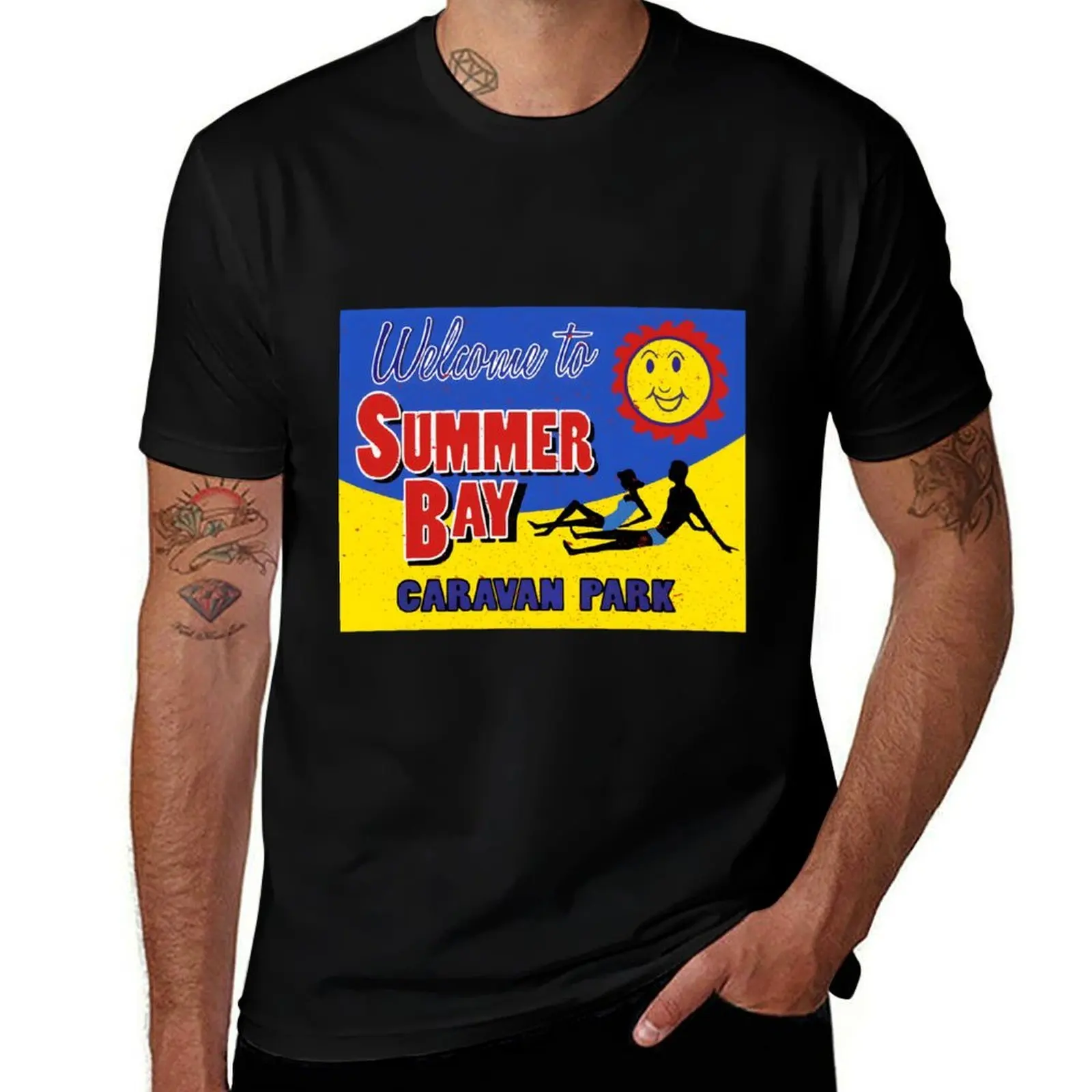 Retro Home And Away Summer Bay Caravan Park Classic T-Shirt Casual Graphic Print Tee T-Shirt