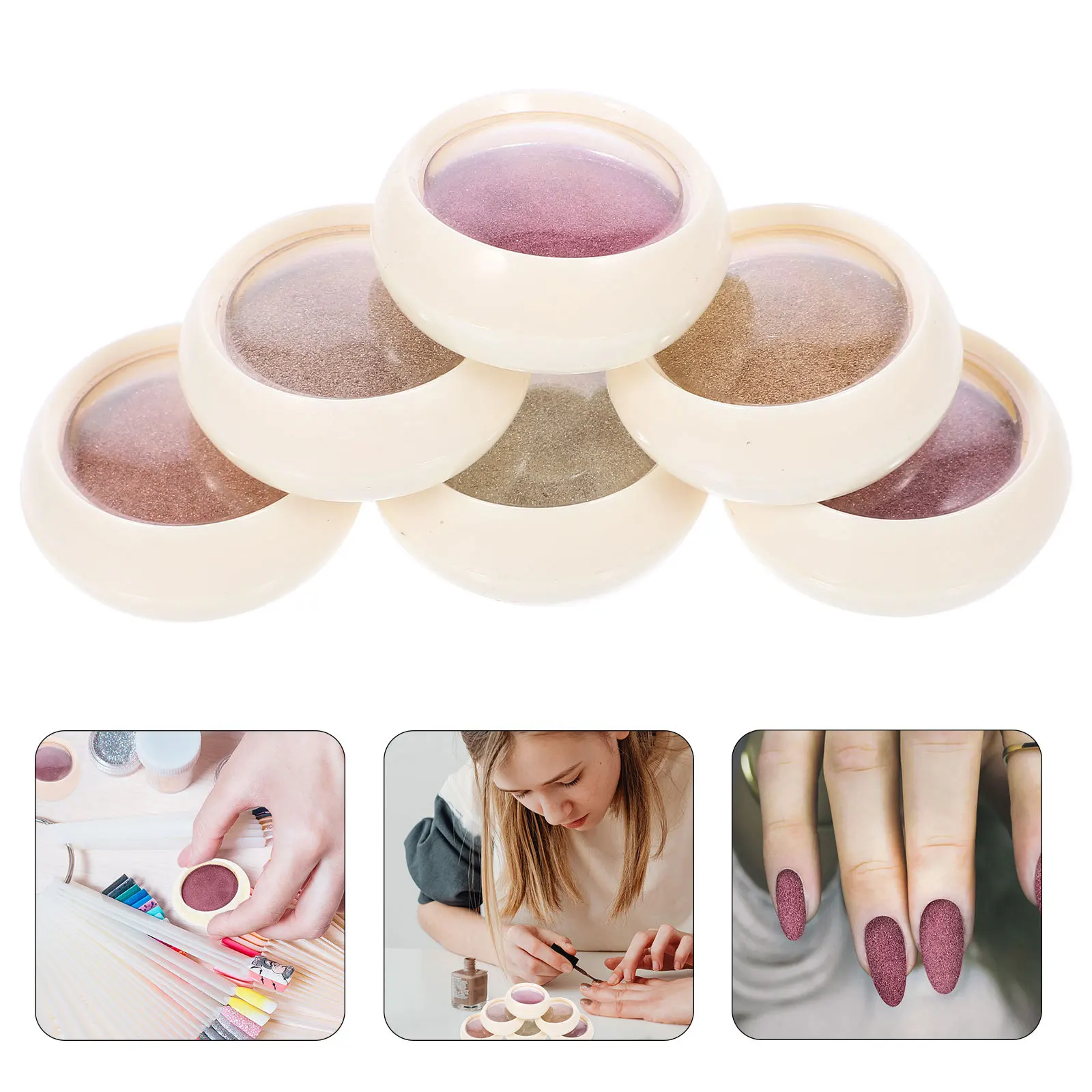 

6pcs Luxury Gold Nail Powder Fine Glitter Pigment For Long-Lasting Mirror Nail Art Decoration Diy Manicure Supplies