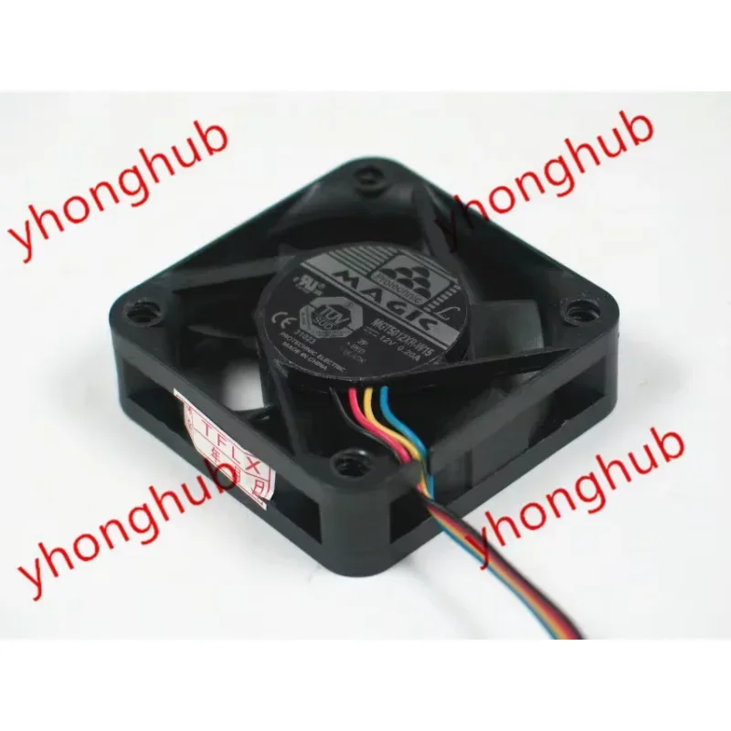 MAGIC MGT5012XR-W15 DC 12V 0.20A 4-Wire 50X50X15mm Server Cooling Fan