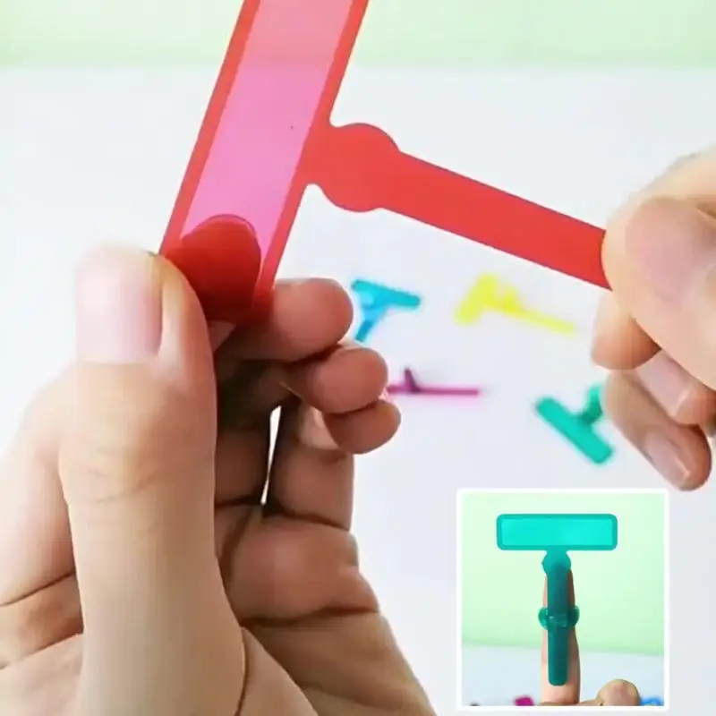 1Set Creative Reading Tracker Strips, Finger Guide Reading Rulers, Highlight Focus Strips with Bookmarks for Reading