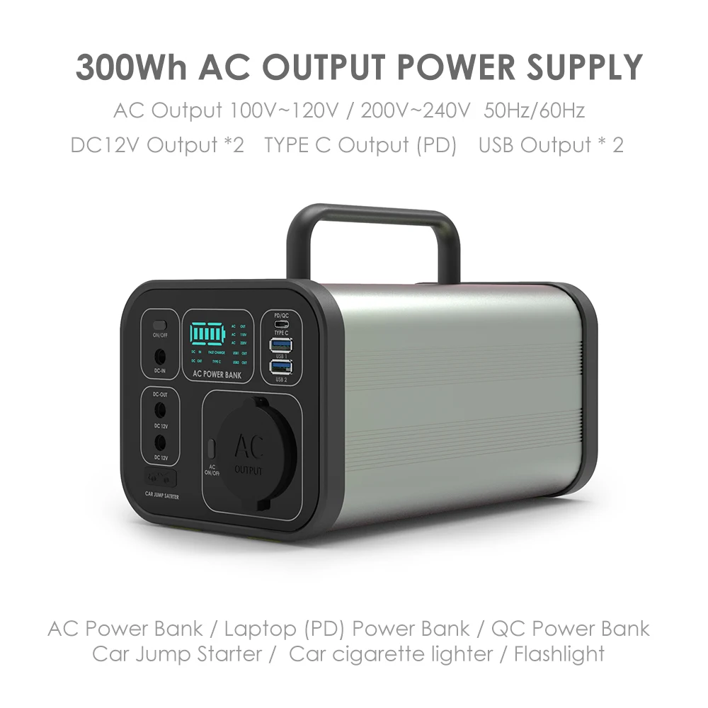 New Design  300W portable AC Output Power Bank 81600mAh USA EU Charger for Notebook Mobile Phone