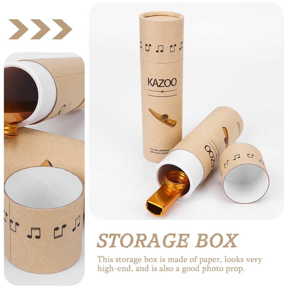 

5Pcs Kazoo Paper Storage Box Durable Portable Wind Instrument Holder Protective Shock Absorption Case Dustproof Music Accessory