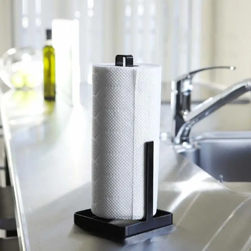 

Metal Kitchen Roll Paper Towel Holder Bathroom Tissue Stand Vertical Napkin Rack Home Storage Accessories N2UD