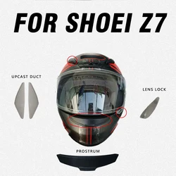 For SHOEI Z7 Z 7 Moto Helmet Top Air Duct Vent Capacete Nose Breath Chin Plate Lens Latch Small switch Accessories