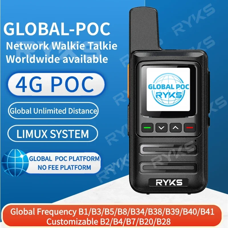 Walkie Talkie Phone 4G Network Mobile Radio 100 Miles Long Range Handheld Two way radio outdoor