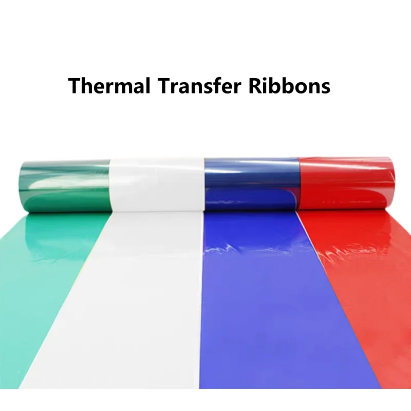 

White carbon ribbon 110mm*300M/70M barcode ribbon mixed base material carbon ribbon red/yellow Label White Wax/Resin25.4/12.7mm