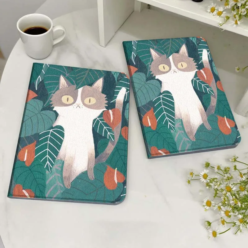 

Art Illustration Cat Pattern Case For Honor MagicPad MatePad M5 8 9 2 3 10 12 X V7 V8 X8 X9 V9 GT X9a GT2 S Air Pro Tablet