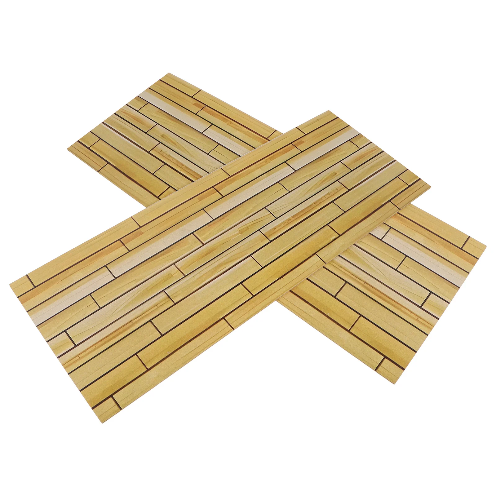 

2Pcs Dollhouse Wood Flooring Sheets Versatile Mini Flooring for Creative Miniature Scenes Dollhouse Floorboards