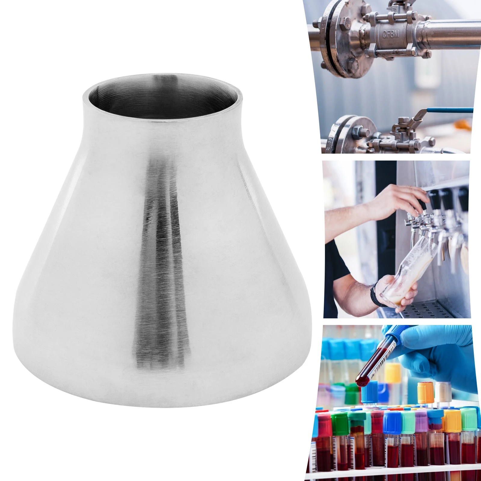 مخفض اللحام الصحي المتدرج (304 من الفولاذ المقاوم للصدأ) - معيار ISO، يقاوم التآكل/درجة الحرارة العالية، التدفق السلس (تقليل العصاف)