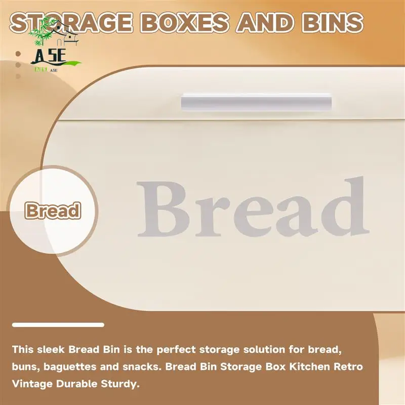 

A05E-Vintage Bread Box Cupboard Iron Snack Box Desktop Finishing Dust-Proof Storage Box Storage Bin Keeper Food Kitchen Shelf Dé