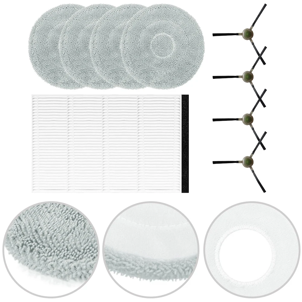 

Запасной HEPA-фильтр, тканевый комплект боковых щеток для швабры, совместимый с роботом-пылесосом LEFANT M3, инструменты для уборки дома, аксессуары
