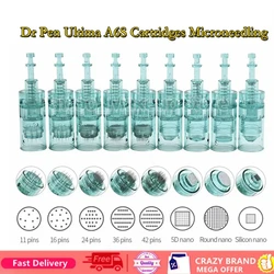 10PCS Dr Pen Ultima A6S cartuccia per siringa usa e getta Derma Pen sostituzione a baionetta Microneedle Tattoo Needle punte Dermapen MTS