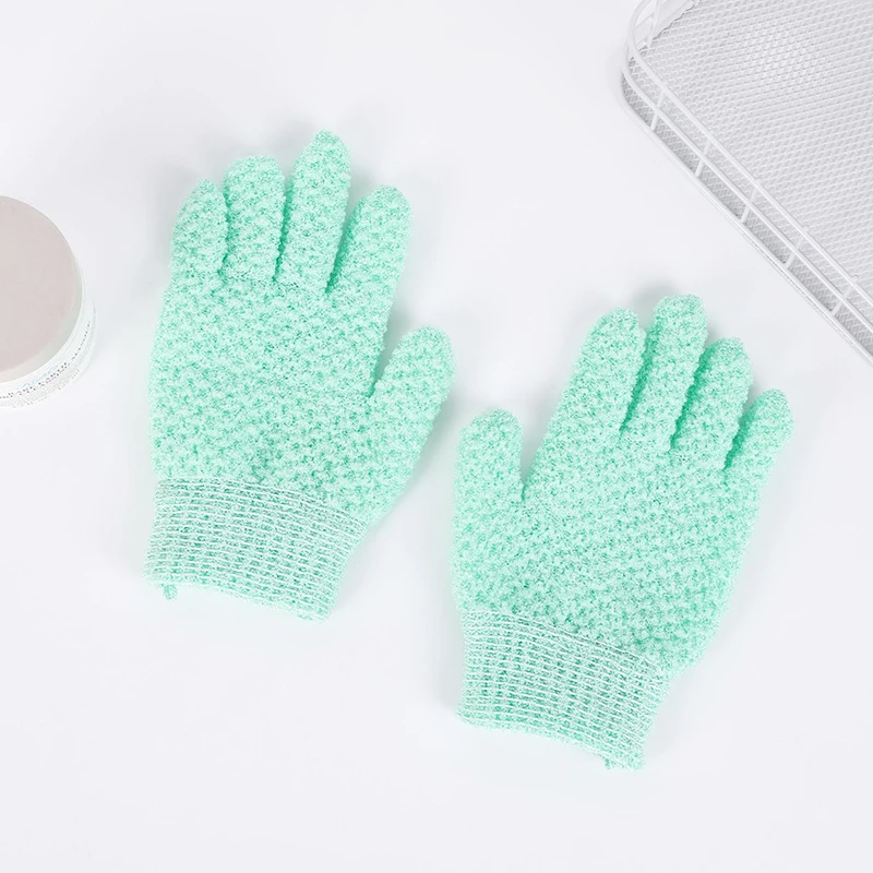 Guantes de baño de cinco dedos para el hogar, toalla de ducha, exfoliante, lavado corporal para niños, suministro para el hogar, toallita elástica, guantes de limpieza para la espalda