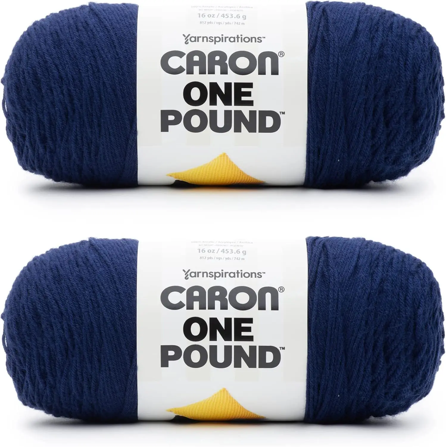 

Midnight Blue Acrylic Yarn - 2 Pack, 454g Each, Worsted Weight for Knitting and Crochet Projects
