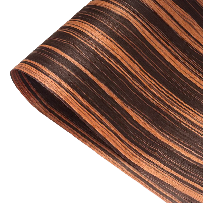 

Reconstitued Wood Veneer Ebony Technology Wood Veneer for Furniture Home Decor E.V. 60cm Stripe Straight Grain Brown