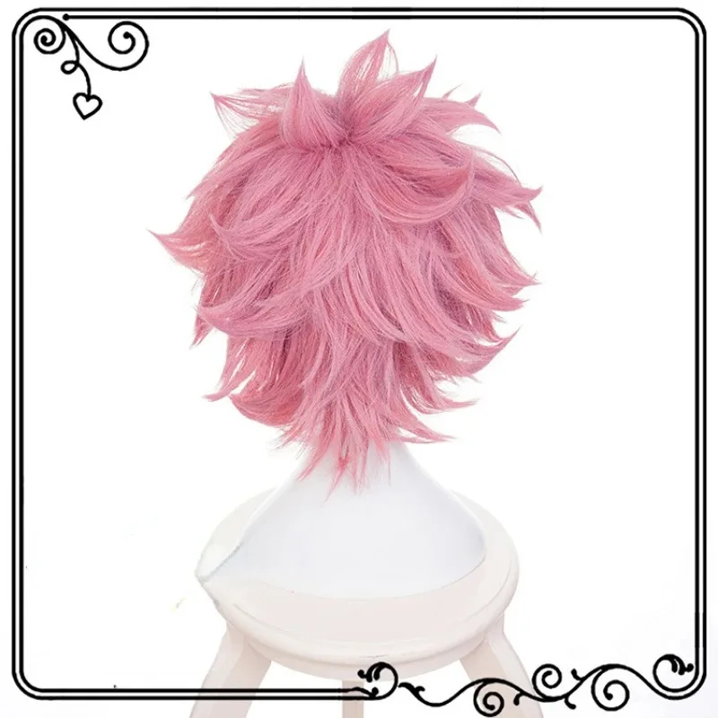 2025 جديد أنيمي بطلي الأكاديمية اشيدو مينا شعر مستعار تأثيري الخنصر أغطية الرأس الوردي الشعر القصير الاصطناعية تجهيزات حفلة الهالوين ❤ ❤   $zz