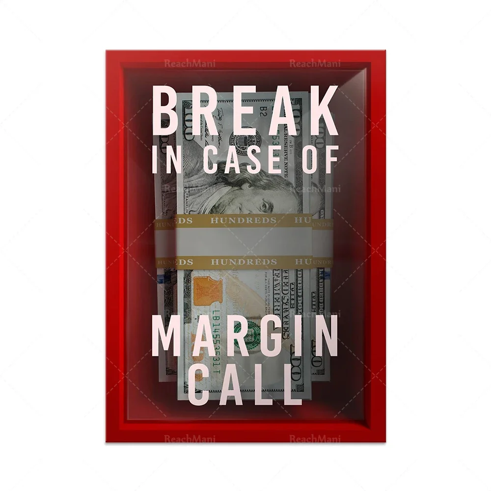 توقف على هامش الاتصال قماش الفن، تشفير ملصق ديكور مكتب بيتكوين، تاجر اليوم، شارع الحائط #1