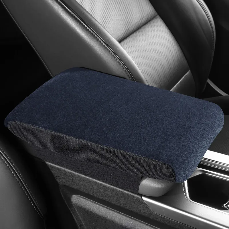 Plush Wool Car Central Armrest Box Mat, Winter Memory Foam Height Boost Pad, Universal In-car Elbow Armrest Cushion Cover